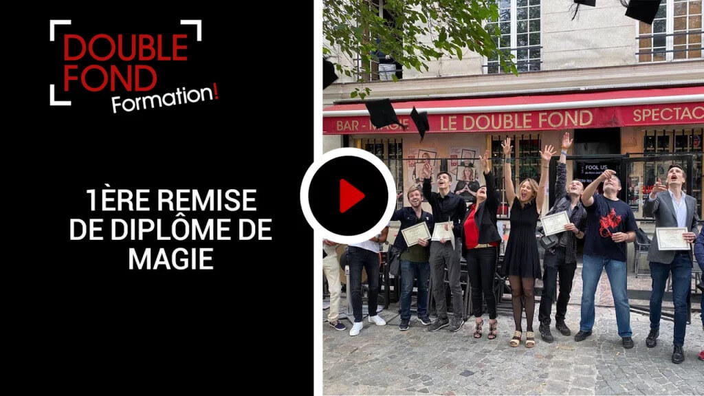 Première remise de diplôme de magie à Paris école Double Fond Formation